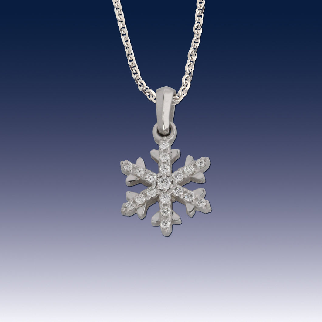 diamond snowflake .10 ctw diamonds - snowflake jewelry - Snow Jewelry
