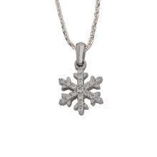 Load image into Gallery viewer, diamond snowflake .10 ctw diamonds - snowflake jewelry - Snow Jewelry
