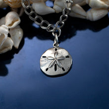 Load image into Gallery viewer, sand dollar charm beach charms beach jewelry sterling silver
