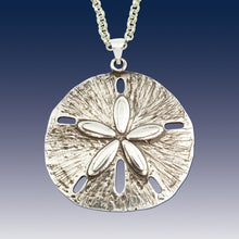 Load image into Gallery viewer, Sand Dollar Necklace Large - Sterling Silver Sand Dollar Jewelry
