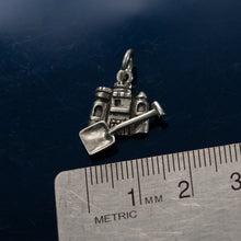Load image into Gallery viewer, sand castle charm on o ring - beach sand castle charm - beach charms
