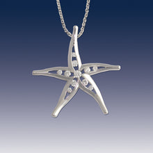 Load image into Gallery viewer, Diamond Starfish Necklace - 14K gold and diamonds - Starfish Necklace
