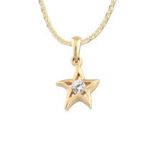 Load image into Gallery viewer, Starfish Necklace - Solitaire Diamond Starfish Pendant - Starfish Jewelry Beach Jewelry Beach Necklace
