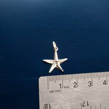 Load image into Gallery viewer, starfish charm - beach starfish bracelet charm on coral spacer - fits on traditional charm bracelets - beach charms
